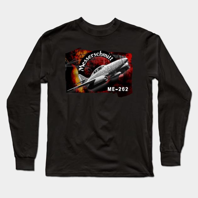 Messerschmitt ME-262 Long Sleeve T-Shirt by aeroloversclothing